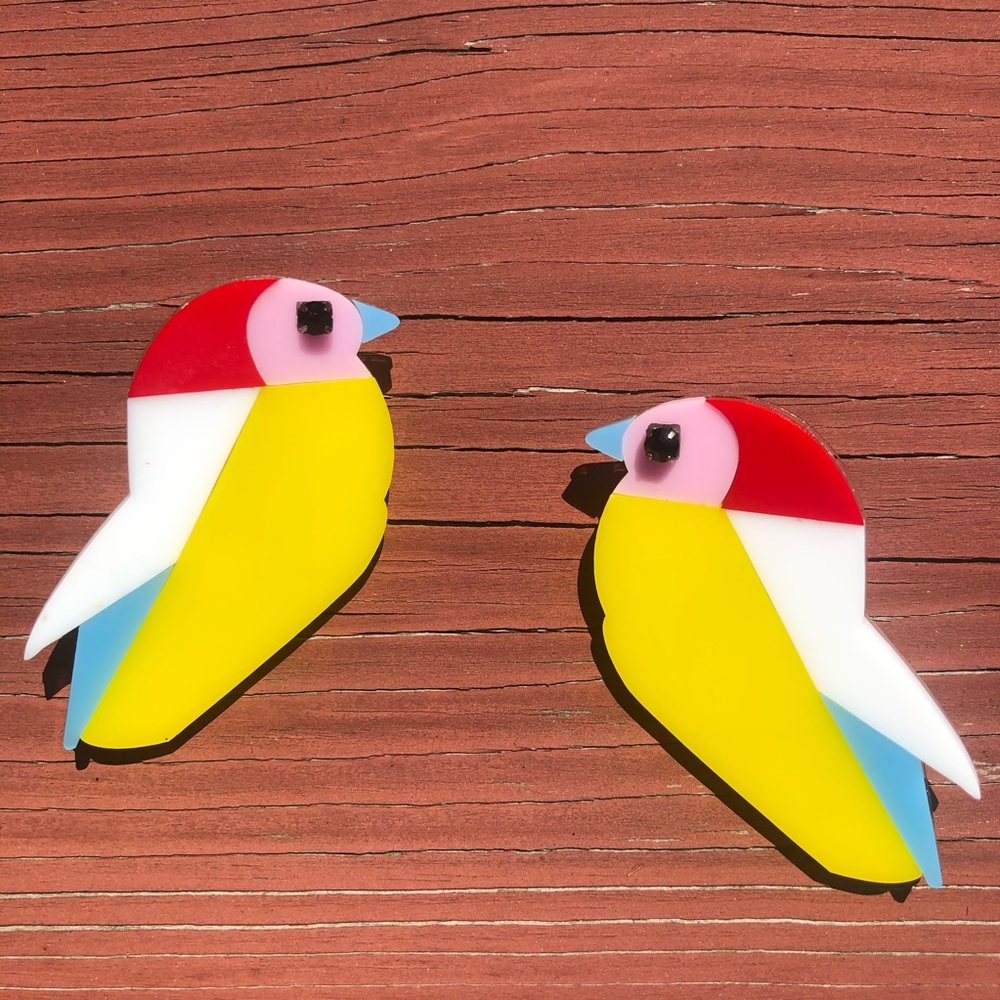 Melody Ehsani Love Birds Earrings 🦜🌺